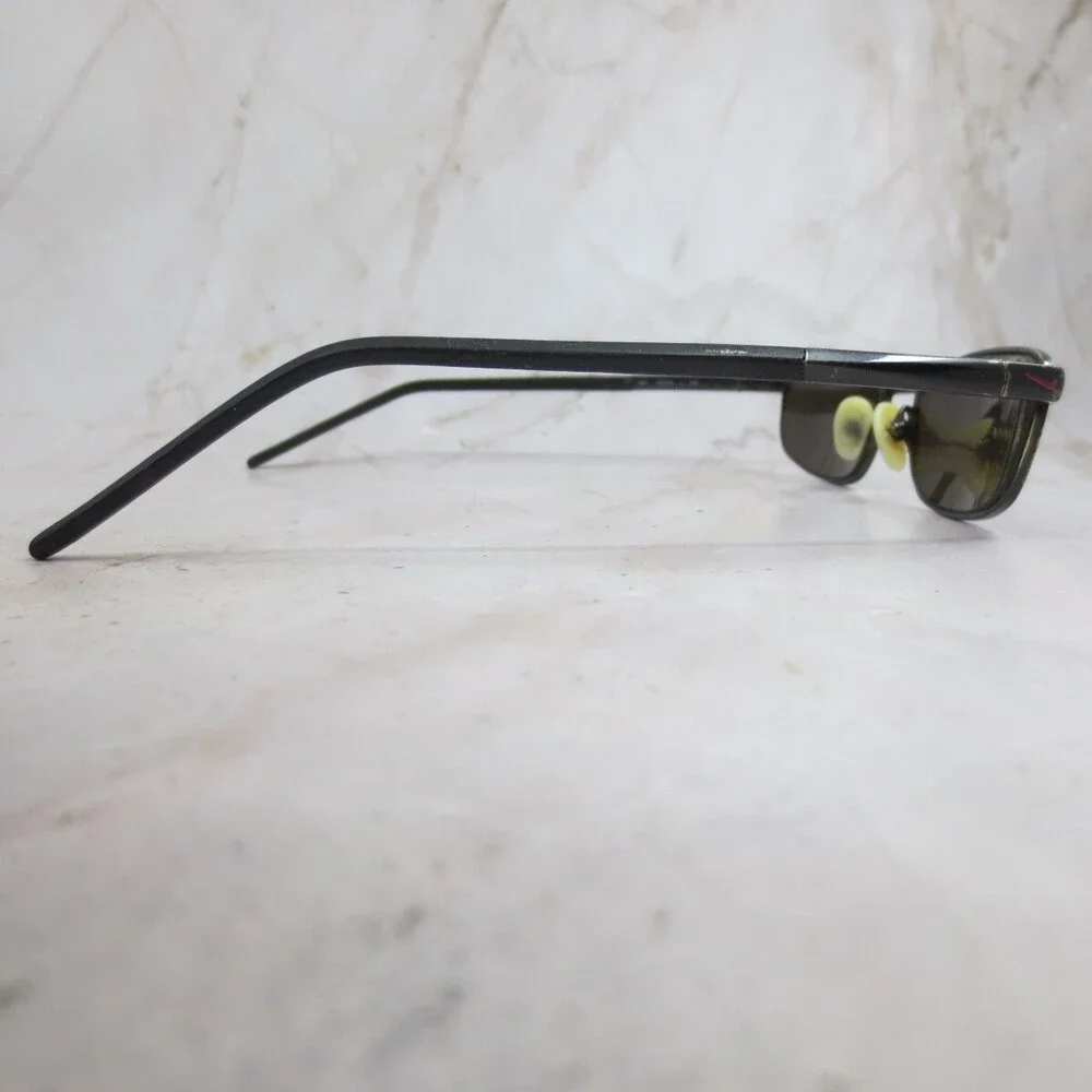 Nike Sunglasses Frame Unisex Adults Polished Black Metal Full Rim Rectangular